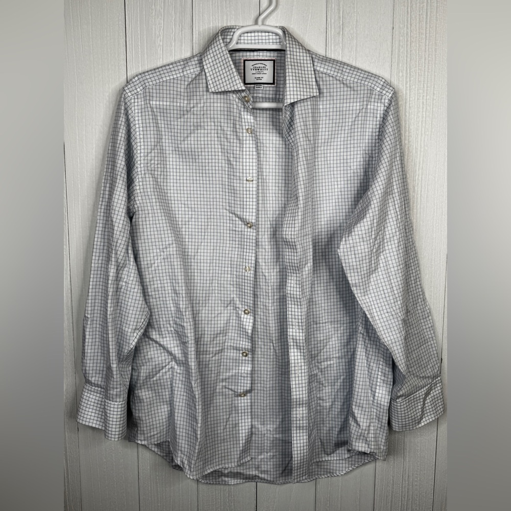 Charles Tyrwhitt Shirt 16.5 35 Non Iron Classic Fit